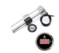 OUTFYT Medidor de indicador Nivel Aceite 0-190hm con Sensor Combustible 15 0 mm 200 250 450 for Digital 5 2 Calibre,Monitor preciso(250MM BS)