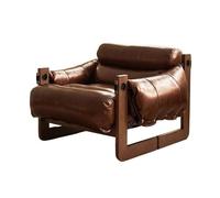 OUTIFUOTPP En la Sala de Estar, Hay sillones Cuero Tradicionales, cómodos y sillas reclinables Retro Madera Maciza(Vintage Brown)