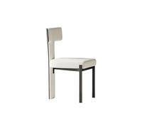 OUTIFUOTPP Escritorios Y Sillas for El Hogar De Estilo Minimalista Italiano Gama Alta, Mesas Comedor Ligeras Lujo, Cuero Microfibra(Pure White)