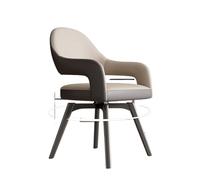 OUTIFUOTPP Silla de Comedor Cuero Lujo, Moderna, Giratoria, Minimalista, Estilo Italiano, Adecuada for Restaurantes, Hoteles Y Uso Doméstico(Light Gray-B)