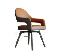 OUTIFUOTPP Silla de Comedor Cuero Lujo, Moderna, Giratoria, Minimalista, Estilo Italiano, Adecuada for Restaurantes, Hoteles Y Uso Doméstico(Orange-B)