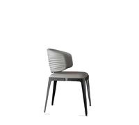 OUTIFUOTPP Silla de Comedor Lujo Moderna Estilo Italiano Acero Inoxidable Brillante Elegante, Acabado Dorado, Tela Cuero, Uso en el hogar y la Sala Estar del Hotel(D)