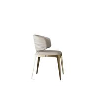 OUTIFUOTPP Silla de Comedor Lujo Moderna Estilo Italiano Acero Inoxidable Brillante Elegante, Acabado Dorado, Tela Cuero, Uso en el hogar y la Sala Estar del Hotel(A)