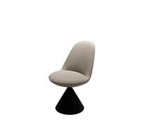 OUTIFUOTPP Silla de Comedor reclinable Minimalista Estilo Italiano, Taburete Maquillaje Giratorio, Silla tocador for Dormitorio, Escritorio Estudio(Grey Fibre Leather)