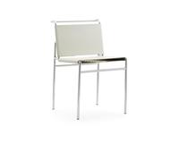 OUTIFUOTPP Silla de salón Estilo Italiano, Silla Comedor Restaurante, Cuero con Montar Acero Inoxidable, sillas Ocio, Respaldo for el hogar(White)