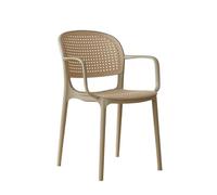OUTIFUOTPP Silla Tejida de plástico, Taburete Simple Estilo Italiano, Silla Comedor Gruesa, con Respaldo cómoda y Transpirable for el hogar Comercial(- Army Green)