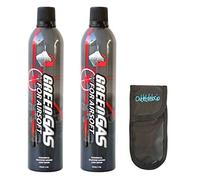 Outletdelocio Pack 2 Botellas Green Gas Pdgg 1100 para Pistolas de Airsoft Que Funcionan por Gas + Funda Portabalines 2-18398/23054