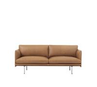 Muuto Sofá de 2 plazas Outline Refine leather cognac-Black