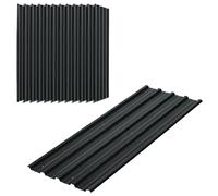 Outsunny 12x Paneles para Tejado de Acero Galvanizado 129x45cm Gris Oscuro
