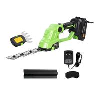 Outsunny 2 en 1 cortasetos inalámbrico cortasetos y tijera para arbustos con longitud de corte 20/10 cm, cargador Aosom España