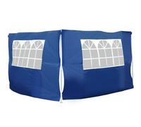 Outsunny Paredes laterales para carpa 3x2m, 2 piezas, tela Oxford, 2 ventanas, apto 3x3/3x6, azul