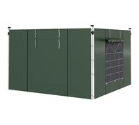 Outsunny 2 Paredes Laterales para Carpa 295x195 cm con Ventana Enrollable Puerta con Cremallera para Carpa 3x3 m o 3x6 m Verde Aosom España