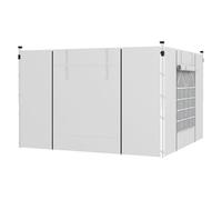 Outsunny Paredes Laterales para Carpa de 2 Paneles 295x195 cm con Ventana Blanco