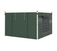 Outsunny 2 Paredes Laterales para Carpas 3 x 3/3 x 6 m 300x200 cm Verde | Paredes Laterales de Repuesto para Cenador, Tela Oxford, Ventana Enrollable, Puerta con Cremallera, para Fiestas