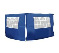 Outsunny Paredes laterales para carpa 3x2m, 2 piezas, tela Oxford, 2 ventanas, apto 3x3/3x6, azul