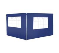 Outsunny Paredes laterales para carpa 3x2m, 2 piezas, tela Oxford, 2 ventanas, apto 3x3/3x6, azul