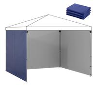 Outsunny 3 Paredes Laterales para Carpas de 3x3 m con Cremallera 300x200 cm Azul