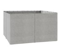 Outsunny Paredes laterales para cenador 3,5x2 m (4 unidades) sin ventanas gris claro con ganchos