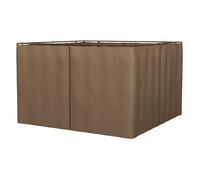 Outsunny 4 paredes laterales para cenador 3x2 m laterales de carpa con ganchos cortinas sin ventanas reemplazo lateral para carpa de jardín exterior fiesta marrón