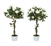 Outsunny Árbol artificial, Planta artificial en maceta de cemento, Planta artificial Aosom España