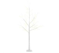 Outsunny Árbol de Abedul 150 cm de Altura con 210 Luces LED Ramas Flexibles y Base para Fiestas Cumpleaños Bodas 20x20x150 cm Blanco Aosom España