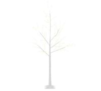 Outsunny Árbol de Abedul 150 cm – 210 luces LED – Base 20x20 cm Blanco