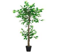 Outsunny Árbol de Té Artificial 120 cm Planta Artificial con 546 Hojas Musgo y Maceta Planta Artificial Decorativa Verde Aosom España