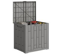 Outsunny Arcón Exterior 114L de PP con Cerradura Resistente al Agua Anti-UV Gris Gris