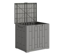 Outsunny Arcón Exterior 114L de PP con Cerradura Resistente al Agua Anti-UV Gris Gris