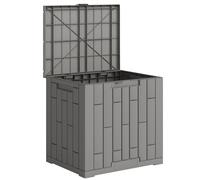 Outsunny Arcón Exterior Capacidad 114L Baúl de Almacenaje Exterior Resistente al Agua y a los Rayos UV con Cerradura Gris