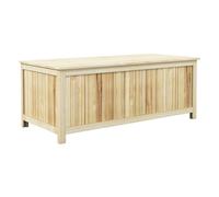 Outsunny arcón exterior de madera, 172 l, baúl almacenaje exterior con tapa abatible, resistente a la intemperie, para jardín, terraza, patio, 120x55x45 cm, madera natural