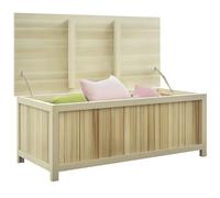 Outsunny Arcón Exterior de Madera 172 L con Tapa Abatible Baúl de Almacenaje Exterior Resistente a la Intemperie para Jardín Terraza y Patio 120x55x45 cm Madera Natural