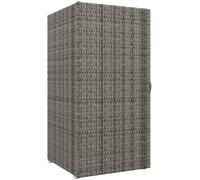 Outsunny Armario de Jardín en Rattan PE con 2 Compartimentos, 60x63x120cm, Gris Aosom España