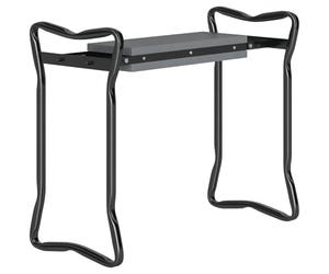 Outsunny Asiento de jardinería 2 en 1, Gris | Banco de soporte para rodillas plegable, protector de rodilla plegable, taburete de jardinería