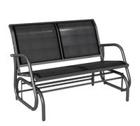 Outsunny Banco Balancín Jardín Columpio de 2 Plazas Estable Tubo Metal 120x70x85