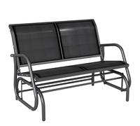 Outsunny Banco Balancín Jardín Columpio de 2 Plazas Estable Tubo Metal 120x70x85