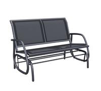 Outsunny Banco Balancín Jardín Columpio de 2 Plazas Estable Tubo Metal 120x70x85