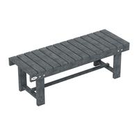 Outsunny Banco de Jardín de 2 Plazas Impermeable en Madera de Abeto, 110x38x35 cm, Gris Aosom España
