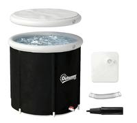 Outsunny Bañera de Hielo 280L Portátil con Cubierta y Bomba Ø78x71 cm