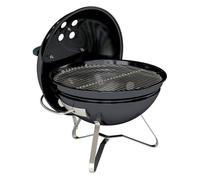 Outsunny barbacoa de carbón portátil, barbacoa de carbón redonda, tapa con soporte, rejilla, ventilación ajustable, para balcón, picnic, camping, ø41x44 cm, negro