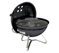 Outsunny barbacoa de carbón portátil, barbacoa de carbón redonda, tapa con soporte, rejilla, ventilación ajustable, para balcón, picnic, camping, ø41x44 cm, negro 44 cm