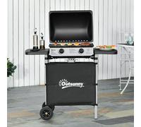 Outsunny Barbacoa de Gas Negro