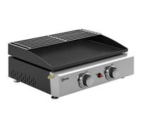 Outsunny Barbacoa de Mesa 5 kw Barbacoa de Gas on Plancha Rejilla Calentadora y Recogedor Grasa Negro Aosom España
