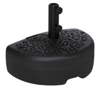 Outsunny Base de Pared para Sombrilla Ø38/48 mm Soporte Semicircular de Parasol Rellenable de Arena 21 kg o Agua 18 kg para Jardín Patio Terraza