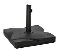 Outsunny Base de Sombrilla de Jardín Peso 20 kg Apta para Distintos Diámetros de Poste Ø32mm, Ø38mm, Ø48mm Rellena con Cemento Estable 41,5x41,5x33cm
