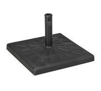 Outsunny Base de Sombrilla de Resina 19 kg Soporte para Parasol Pie de Parasol para Mástil de Ø32/38/48 mm para Jardín Terraza Patio 51x51x32 cm Negro