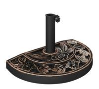 Outsunny Base de Sombrilla Peso 9 kg en Forma de Semicírculo 50x31x32 cm Bronce Aceituna