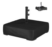 Outsunny Base para Sombrilla con Funda Rellenable Arena 80 kg Arena Húmeda 90 kg Negro