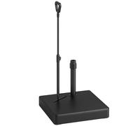 Outsunny Base para Sombrilla Cuadrada Soporte para Parasol con Ruedas Pie para Sombrilla con Asa Ajustable Rellenable con Agua 45L o Arena 55kg para Jardín Terraza Negro Black 60x60x104cm