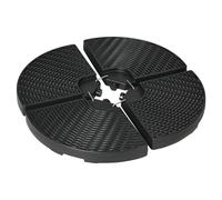 Outsunny Base para Sombrilla de 4 Piezas Rellenable con Arena 68 kg o Agua 52 L Negro